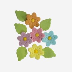 Украшение сахарное "Весенние цветы" 5 шт 