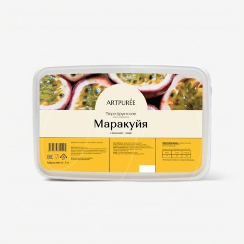 Пюре замороженное ARTPUREE Маракуйя без косточки 1 кг 4670134851487