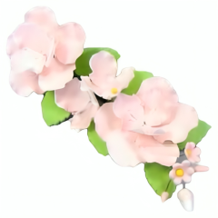 Украшение сахарное "Букет шиповника" розовый 1 шт 