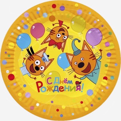 Тарелка бумажная "Три кота" 6 шт 6014988