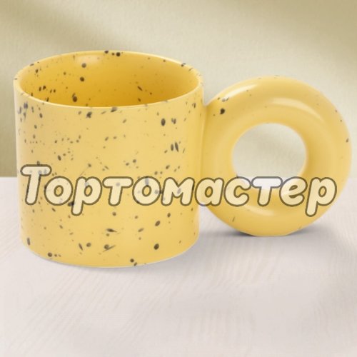 Кружка керамическая "Жёлтый бублик" 300 мл 9624029