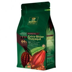 Шоколад тёмный кувертюр CACAO BARRY "Extra-Bitter Guayaquil" 64% 100 г CHD-P64EBPU-RT-U72