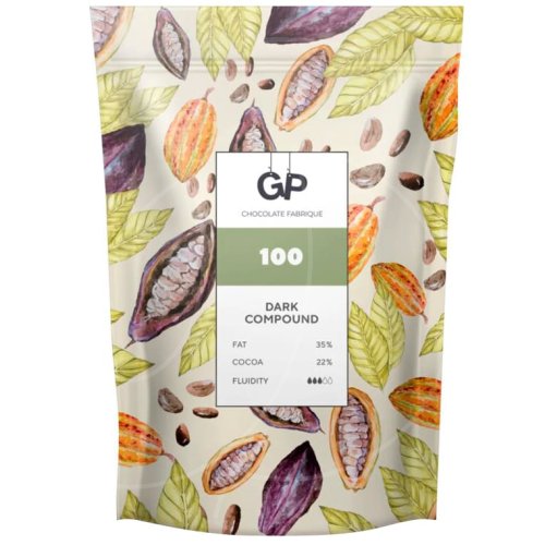 Шоколадная глазурь тёмная GP 22% 500 г № 100