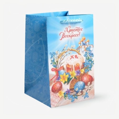 Пакет бумажный для сладостей "Христос Воскресе" 10х16х10 см 5396853