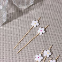 Шпажки деревянные "Ромашки" 12 см 25 шт 9250658