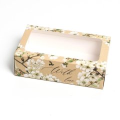 Коробка для сладостей с окном "С любовью" 18х10,5х5,5 см 7126473