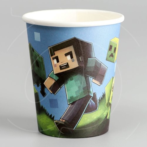 Стакан бумажный "Майнкрафт" 250 мл 9599597