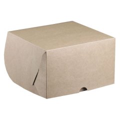 Коробка на 4 капкейка крафт 16х16х10 см КУ-328