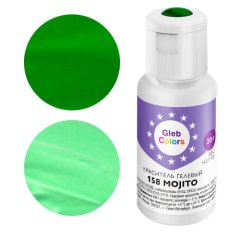 Краситель пищевой гелевый водорастворимый GLEB (CAKE) COLORS 158 Mojito 20 г CC158M