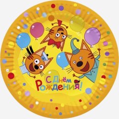 Тарелка бумажная "Три кота" 6 шт 6014988