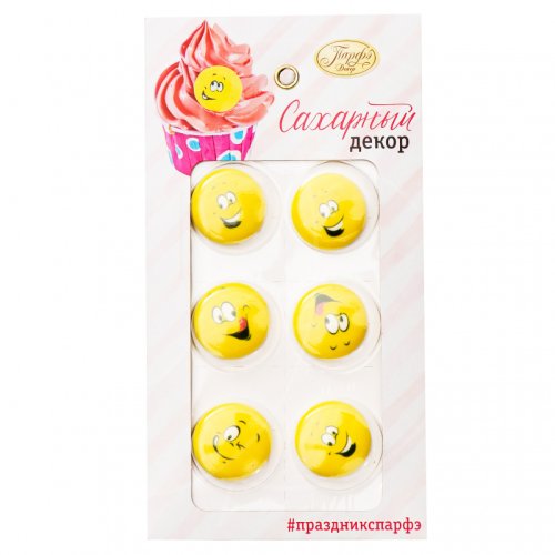 Сахарные кружочки ПАРФЭ Смайлики hk57246