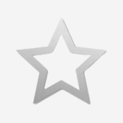 Топпер декоративный акриловый "Звезда" Серебро 4х4 см 